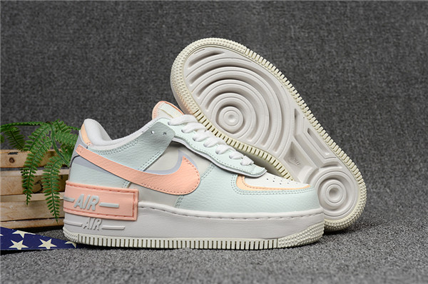 Women's Air Force 1 Low Top Light Blue/Pink Shoes 031